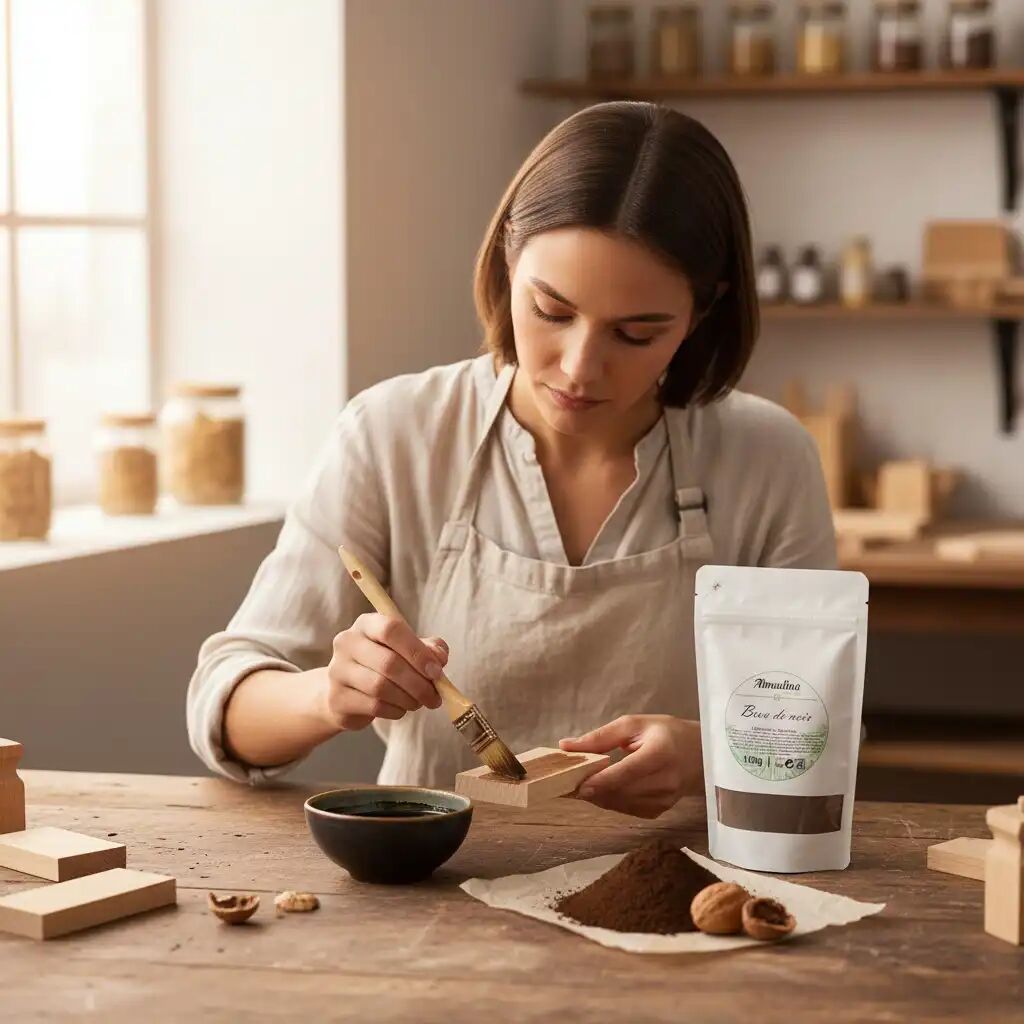 Broux De Noix En Poudre Naturel Excellente Qualite - Sachet Kraft Refermable