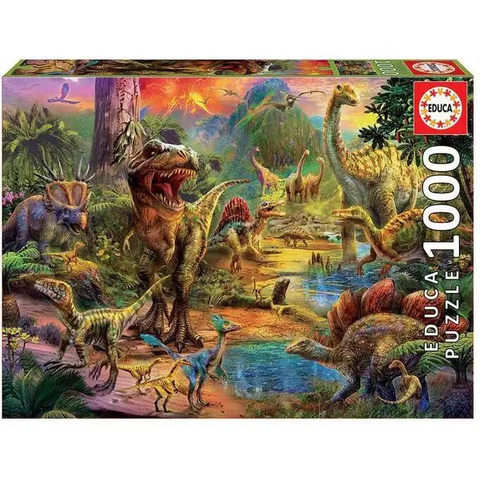 Puzzle - Terre De Dinosaures 1000 Pièces