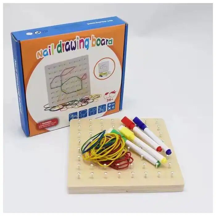 Planche À Clous Et Élastiques : Jeu Pour Reproduire Des Modèles