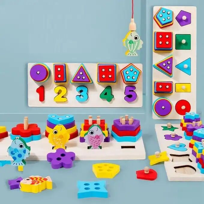 Jeu De Tri Logique En Bois Magnétique