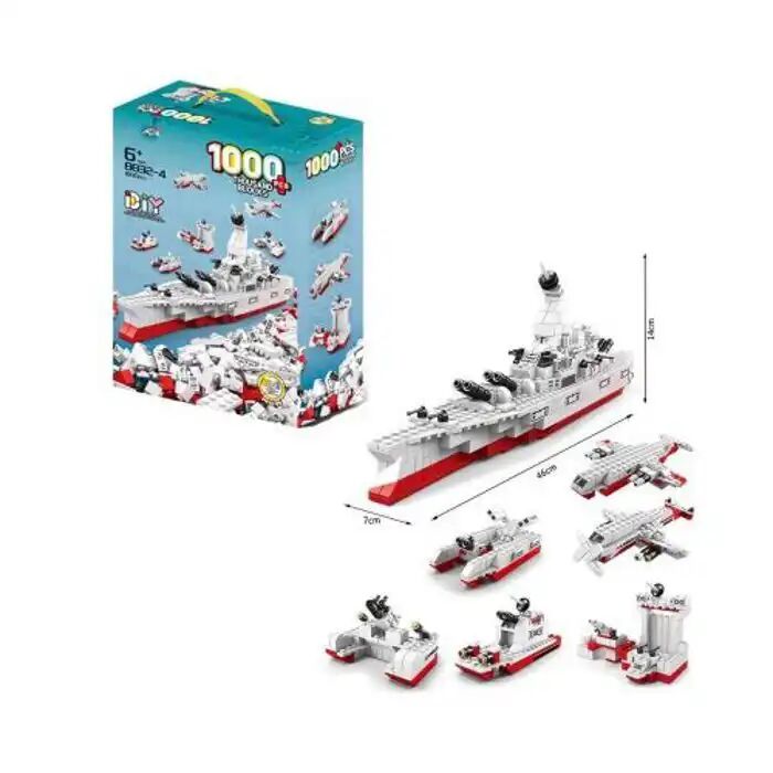 Bloc De Construction - Modèle Porteur D'avions - 1000 Pièces