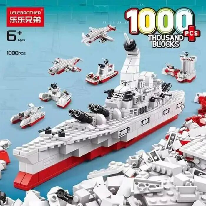 Bloc De Construction - Modèle Porteur D'avions - 1000 Pièces