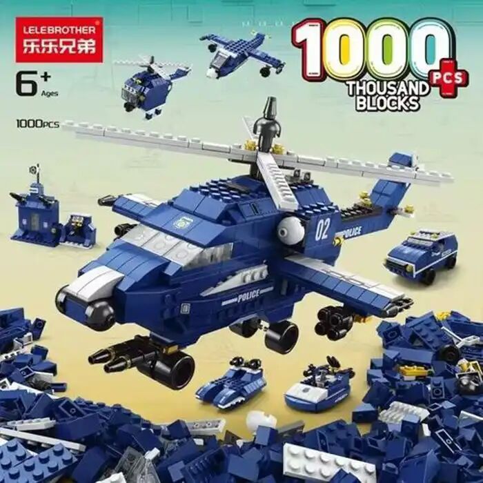 Bloc De Construction - Hélicoptère De Combat - 1000 Pièces