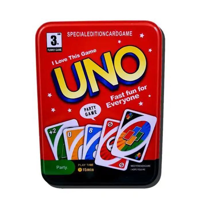 Jeu De Cartes Uno Boite En Métale - À Partir De 6 Ans