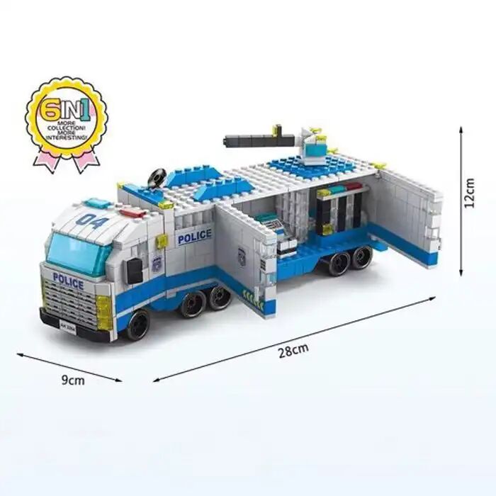 Bloc De Construction - Modèle Voiture De Police - 1000 Pièces