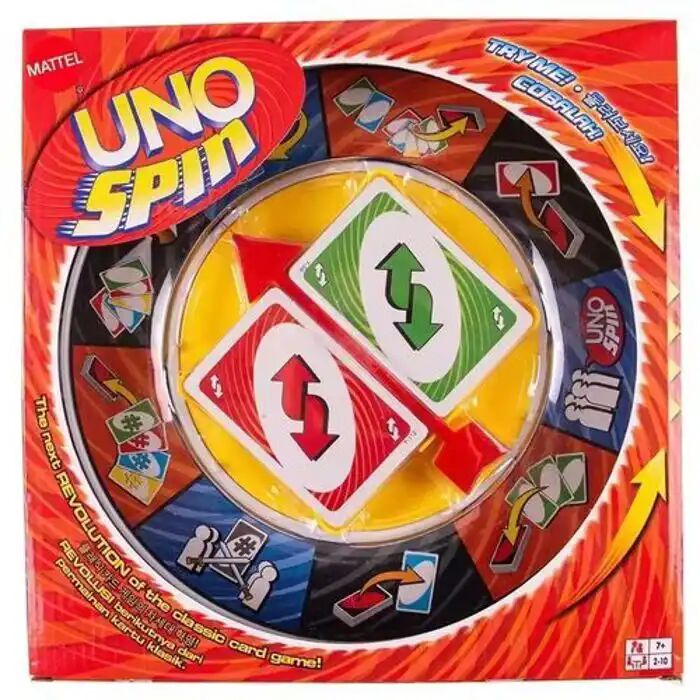 Jeu De Société Uno Spin 112 Cartes - À Partir De 6 Ans