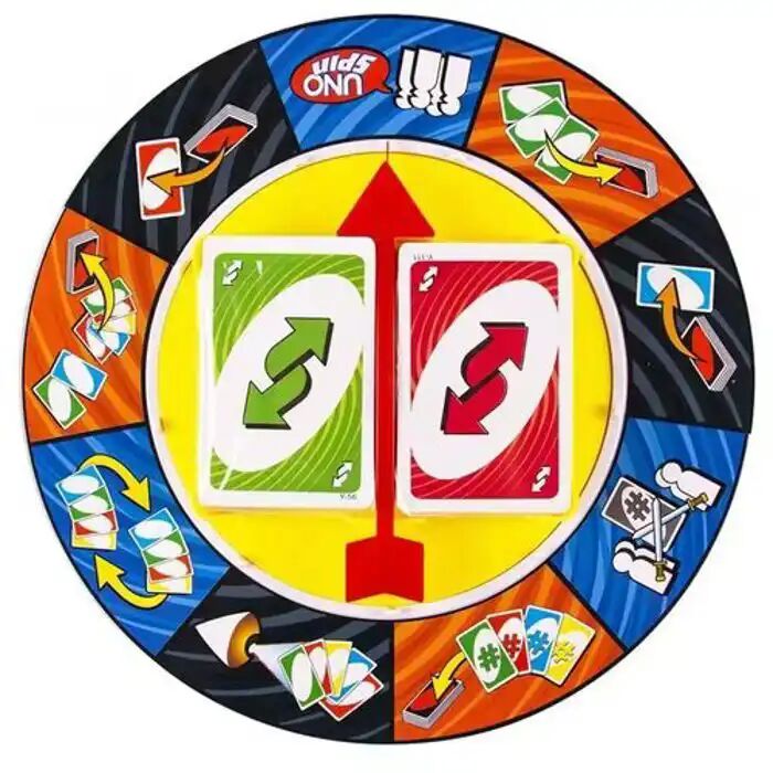 Jeu De Société Uno Spin 112 Cartes - À Partir De 6 Ans