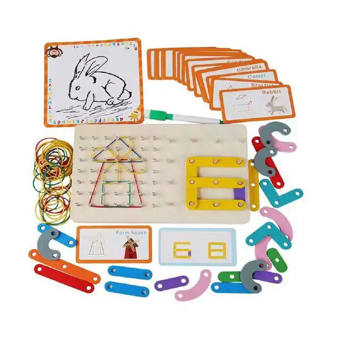 Géoboard En Bois Puzzle De Lettres Et Chiffres - 3 Ans Et Plus
