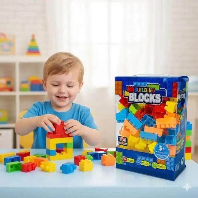 Set De 150 Blocs De Construction Éducatifs Pour Enfants