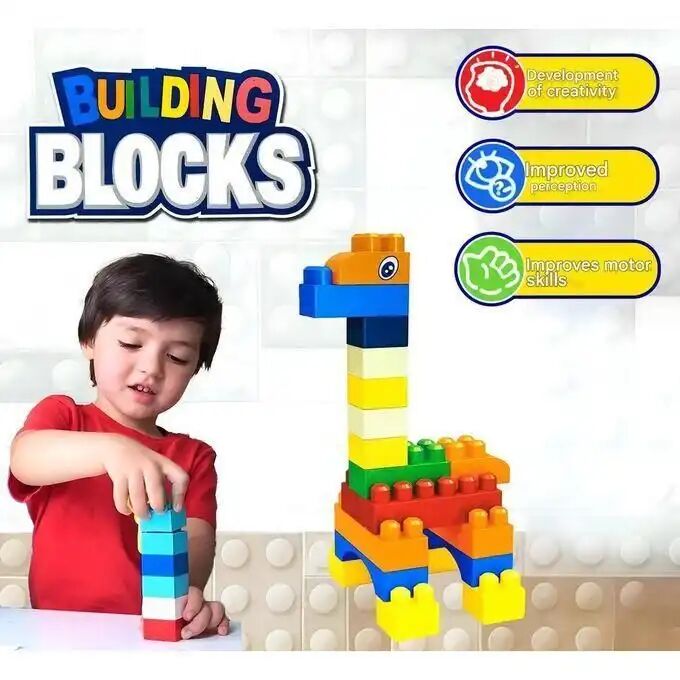 Set De 150 Blocs De Construction Éducatifs Pour Enfants