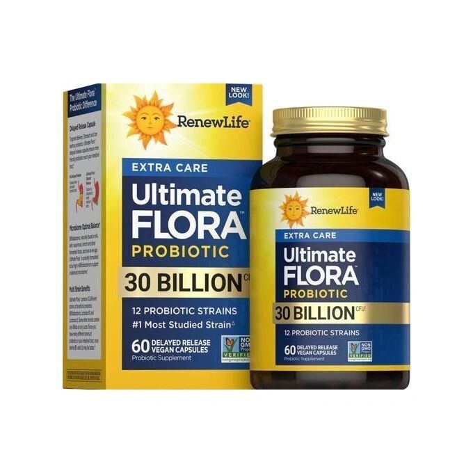 Probiotique Ultime Flora Extra Care 30 Milliards 60 Casquettes Végétaliennes