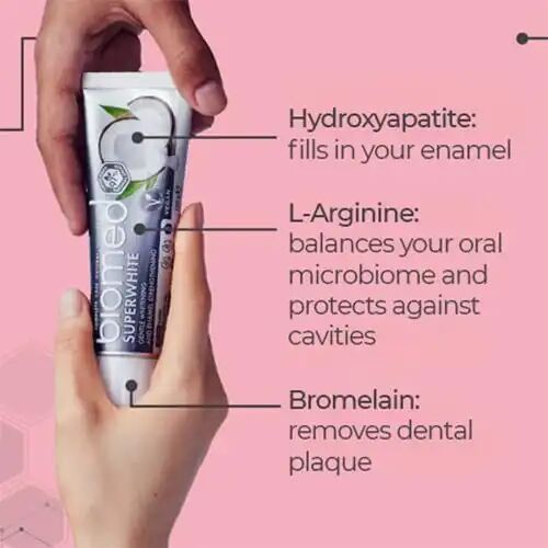 Super White Dentifrice À L’huile De Coco 100g Sans Fluor 99% Naturel