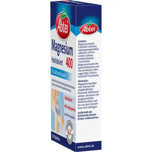 Magnésium 400 Mg - Comprimés De Magnesium Sans Gluten & Lactose