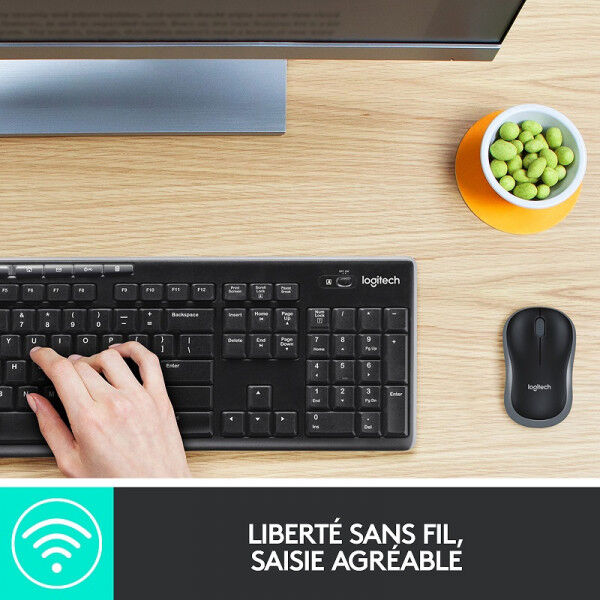 Clavier + Souris Sans Fil – Logitech Mk270 | Azerty Fr thumbnail 3