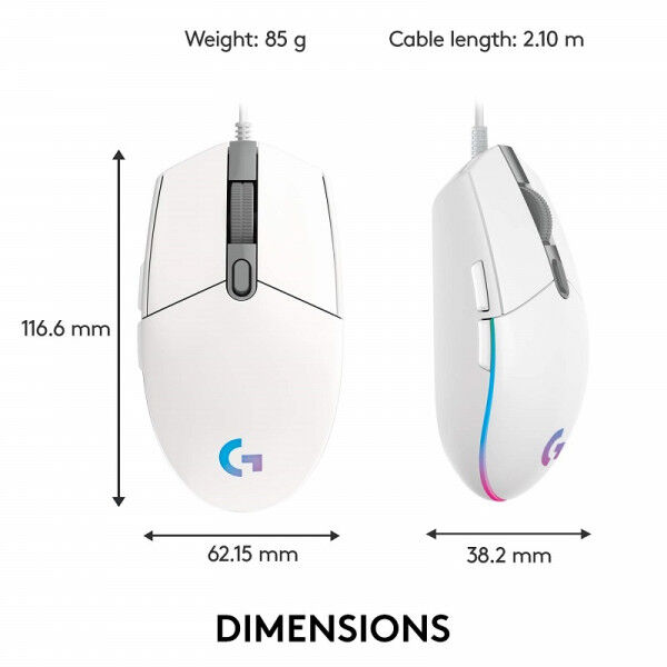 Souris De Jeu G102 Lightsync - Blanc