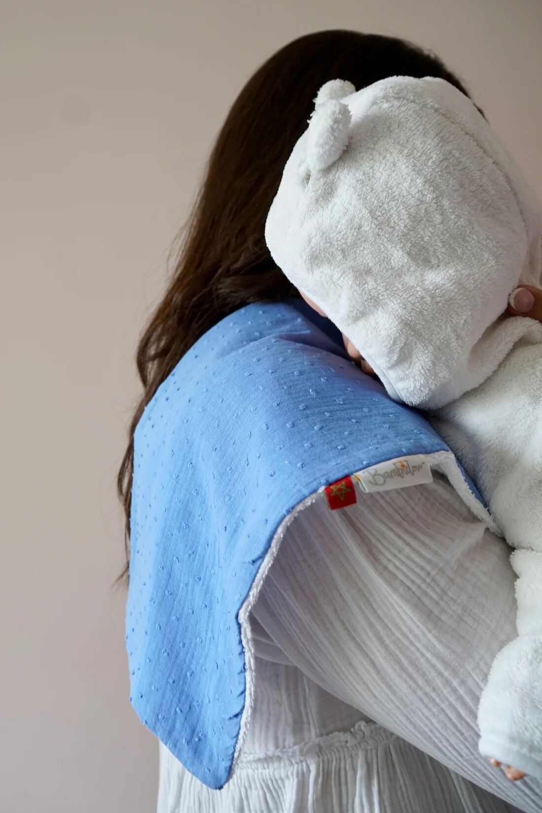 Serviette De Rot Bavoir D'épaule Bleu Ciel