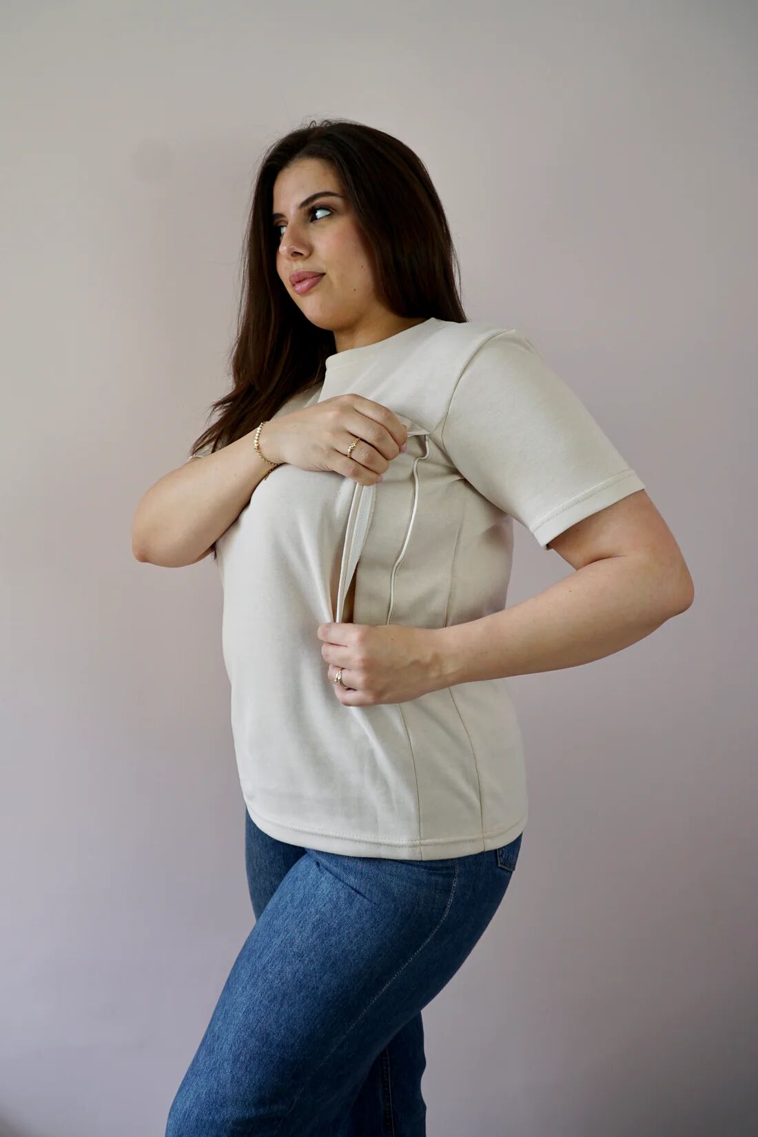 T-shirt Dallaitement Beige thumbnail 4