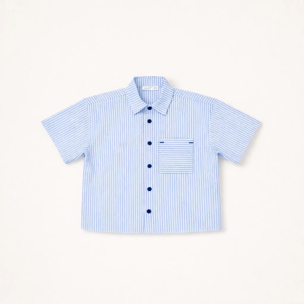 Ensemble Garçon Chemise & Short Rayé – Élégance Estivale thumbnail 1