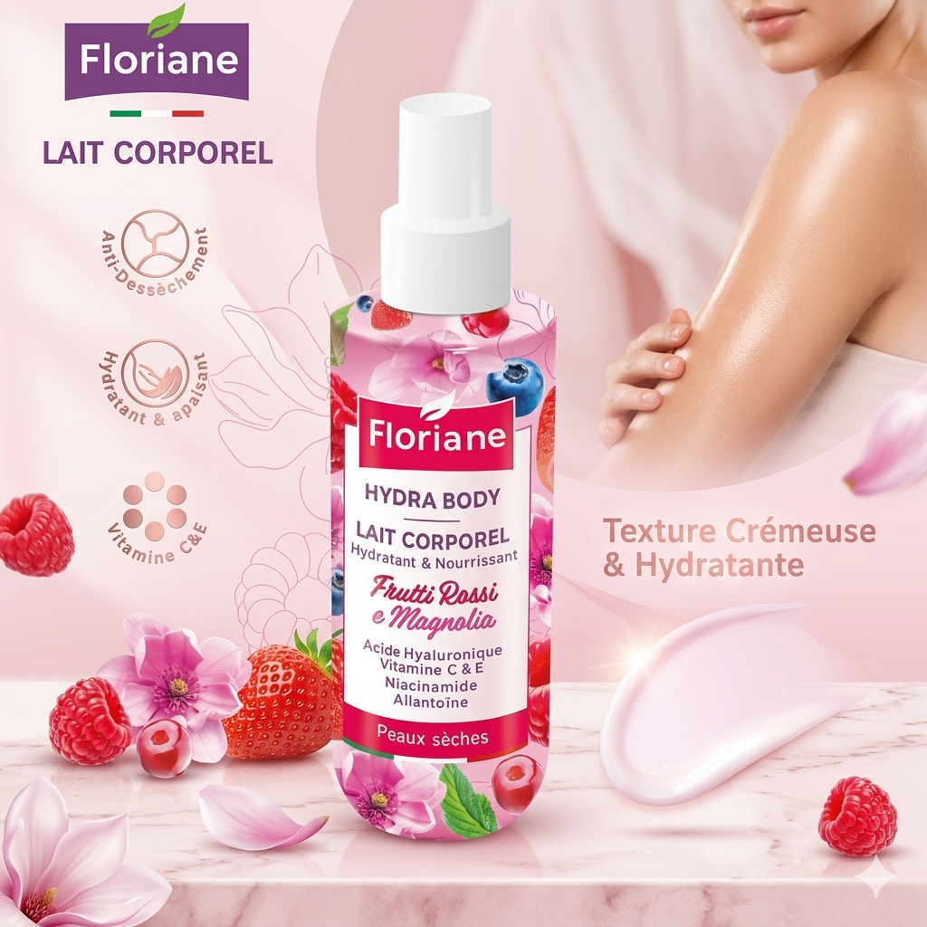 Hydra Body Lait Corporel Fruits Rouges & Magnolia
