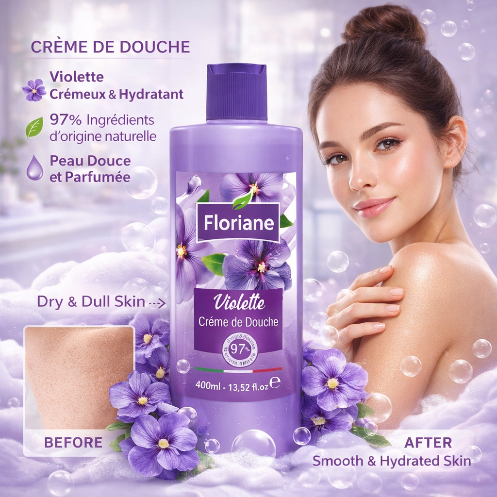 Gel De Baño En Crema Violette Floriane 400ml – Hidratante Y Nutritivo