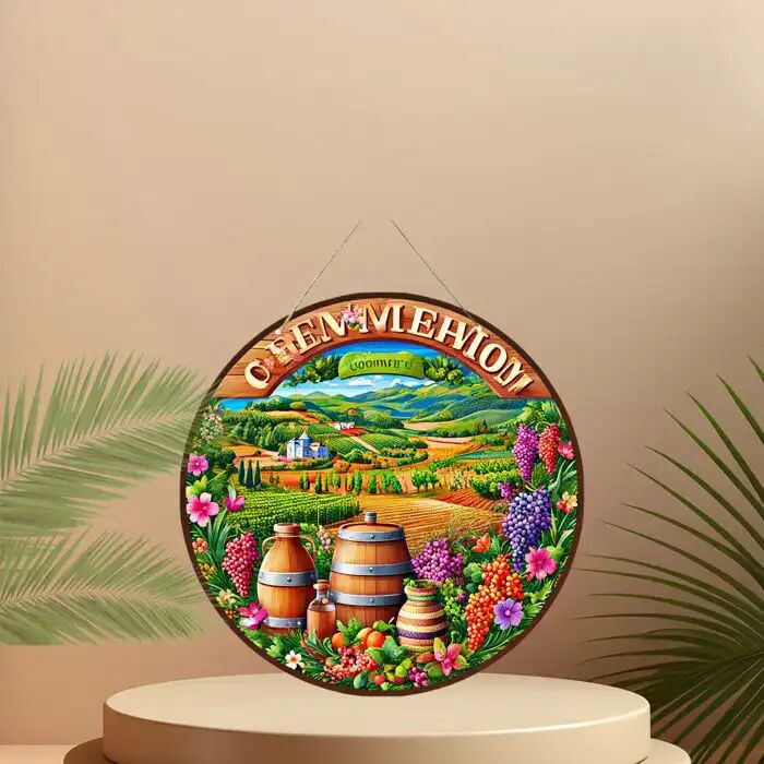 Panneau Décoratif - Rustique Bois Rond - Décoration Murale - Multicolore