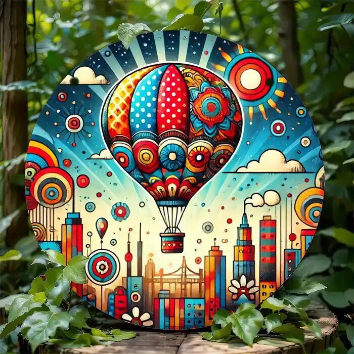 Panneau Décoratif - Montgolfière Vintage - Bois - Intérieur thumbnail 3