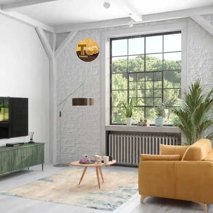 Panneau Décoratif - Ozam Paris - Panneau Suspendu Rond En Bois - Design Pomme De Terre