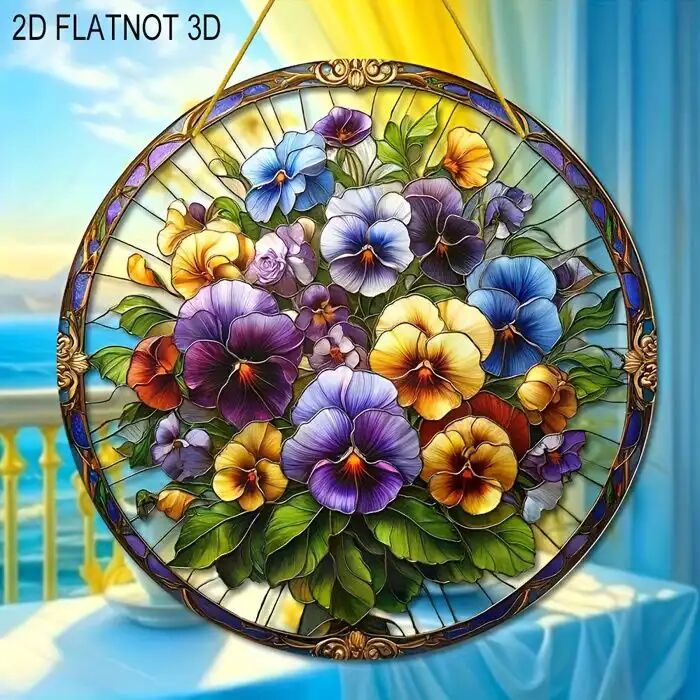 Art Suspendu - Ozam Paris - Fleurs Colorées - Acrylique - Décoration Intérieure