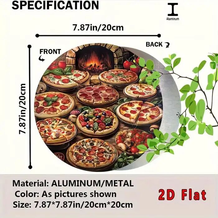 Plaque Décorative - Vintage - Aluminium - Multicolore
