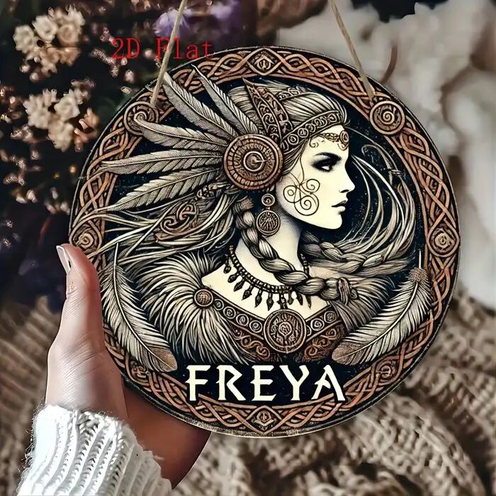 Art Mural - Ozam Paris - Freya - Panneau Rond En Bois