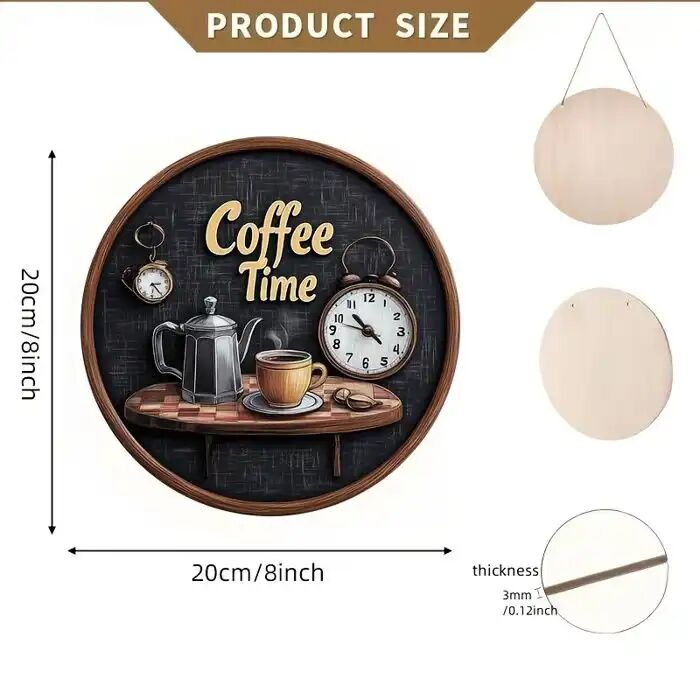 Panneau Décoratif - Black Coffee Time