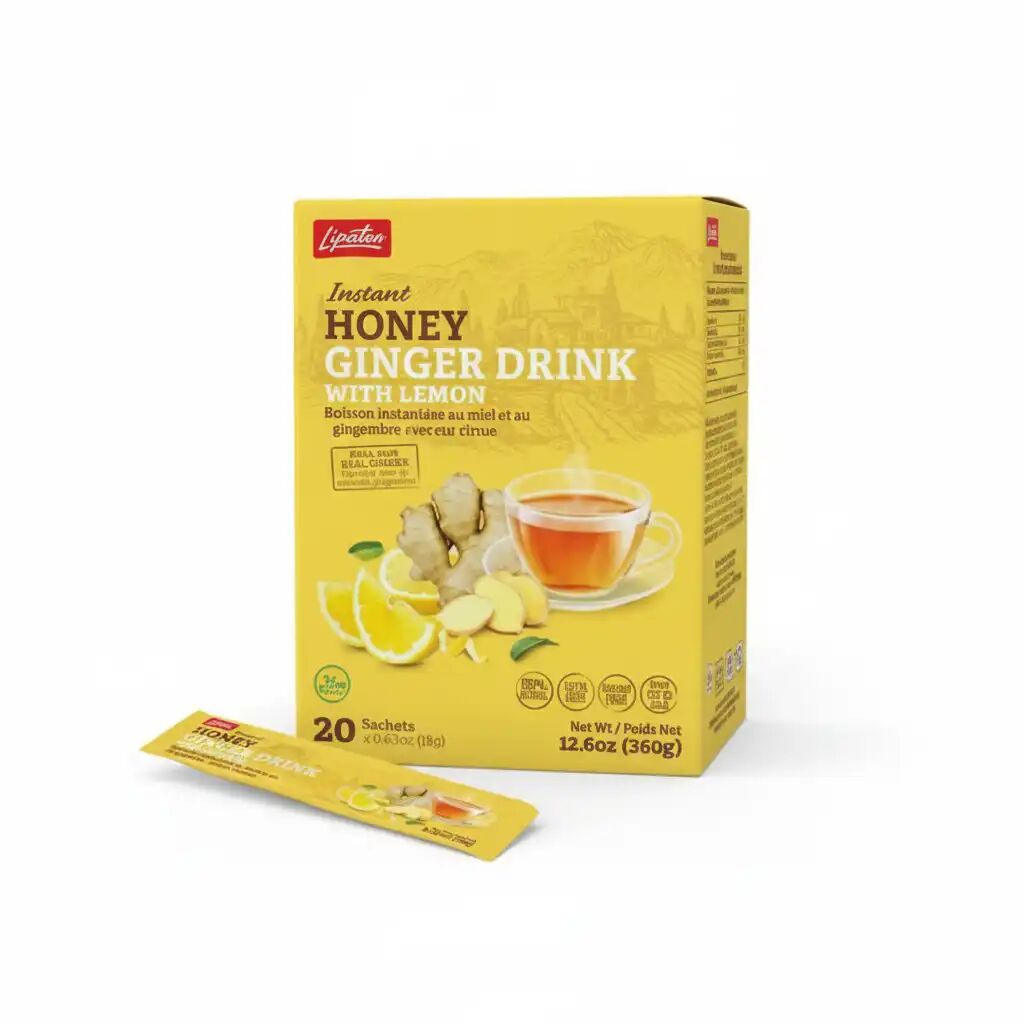 Boisson Instantanée 20 Sachets Soluble Gingembre, Miel, Citrons