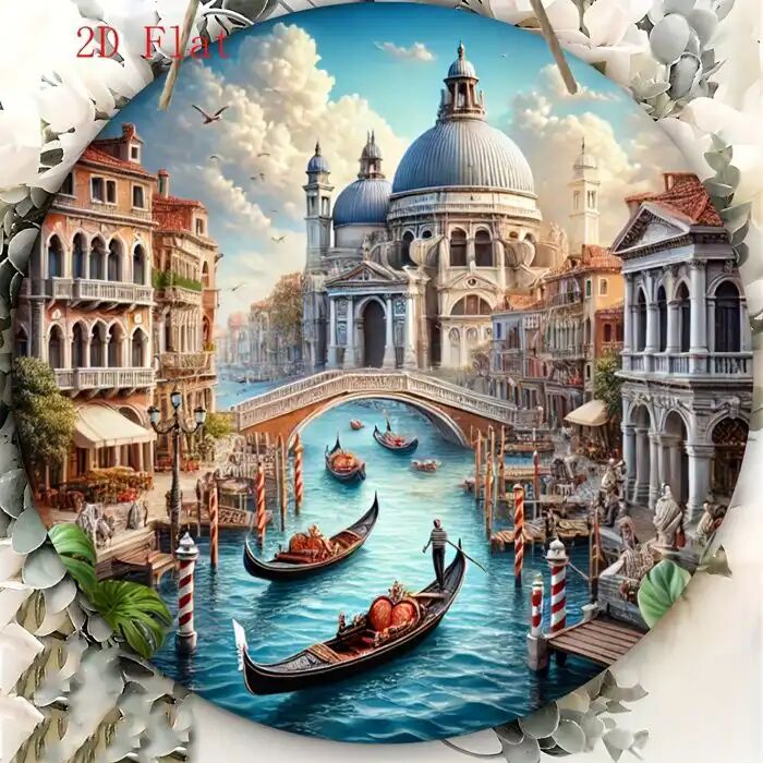 Panneau Décoratif - Scène De Canal De Venise - Multicolore