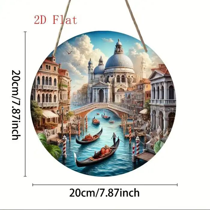 Panneau Décoratif - Scène De Canal De Venise - Multicolore