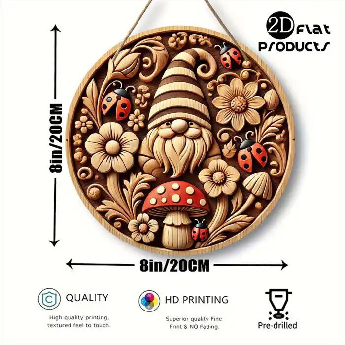 1pc. Bienvenue Vintage Rond Bois Signe . Le Choix Parfait Pour La Décoration De La Maison. Du Bureau Et Du Jardin | C