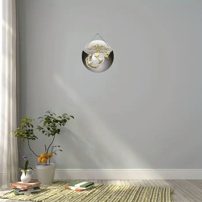 1 Pièce, Panneau Rond En Bois Rustique, Bienvenue Amis, Emblème De Couronne, Décoration Artistique À Suspendre Au Mur, Adapté Pour L