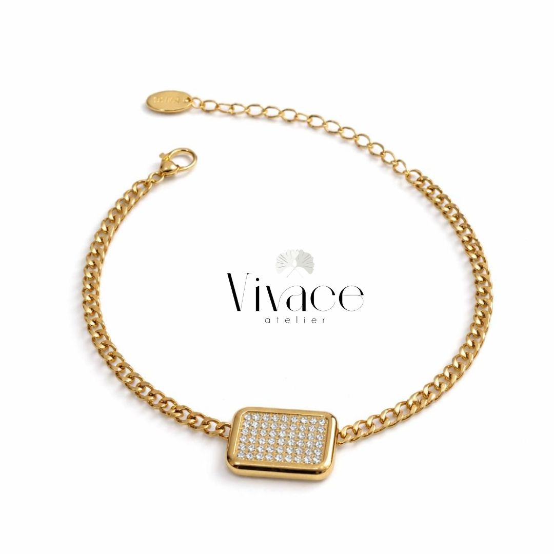 Vivace Bracelet Chaîne Fine Élégance Zircon