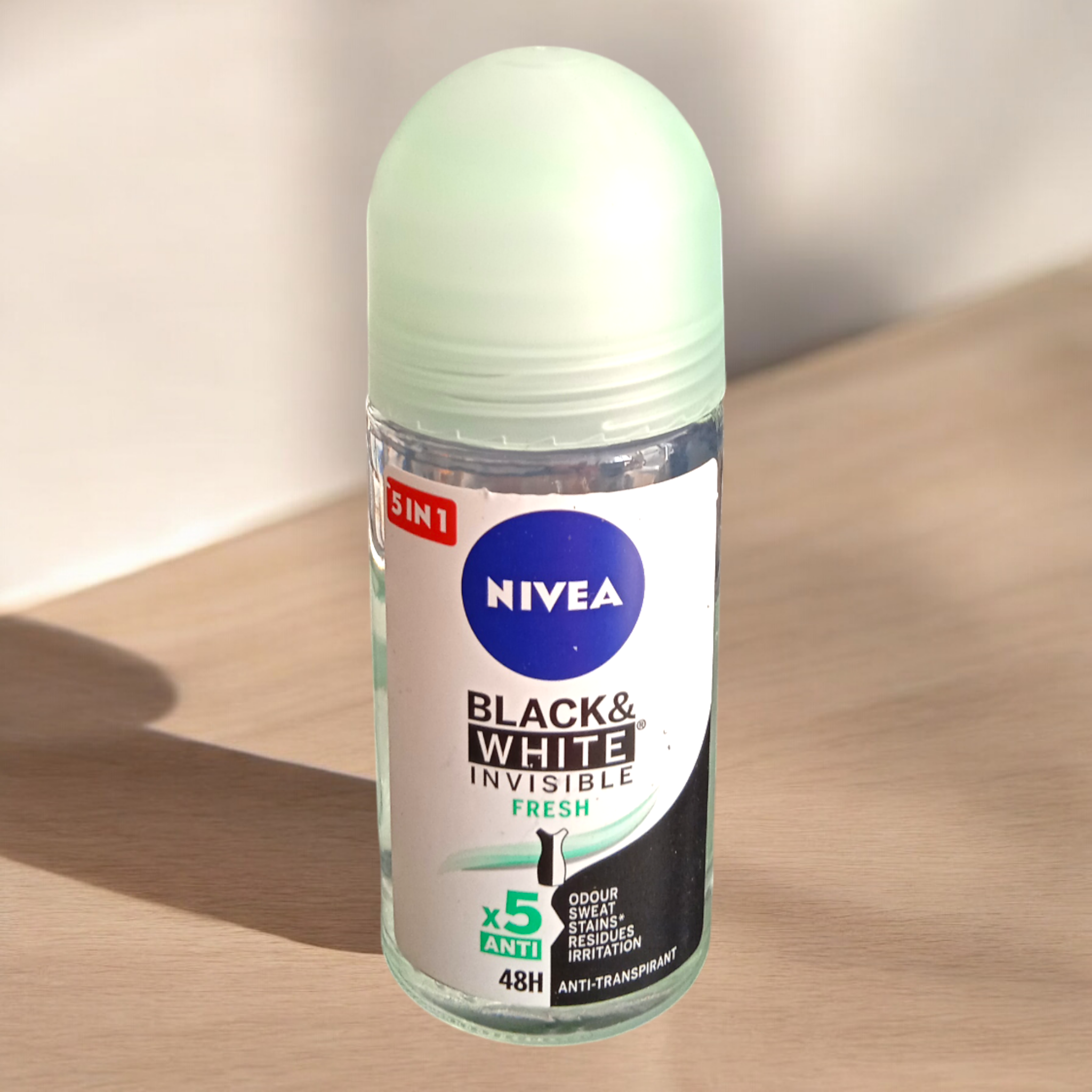Stick Déodorant Nivea Black & White Invisible ×5 48h 50ml