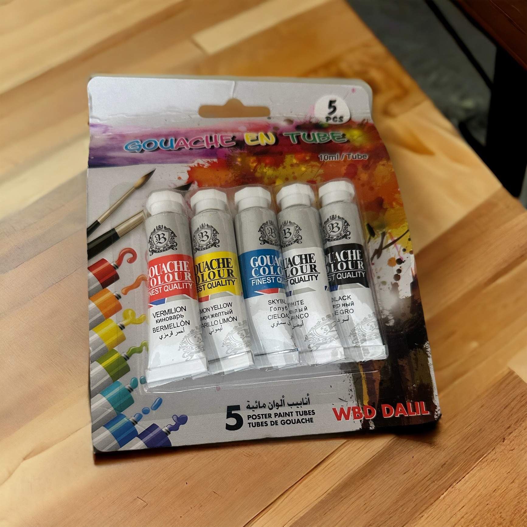 Gouache 5 Couleurs Tube Top Qualité