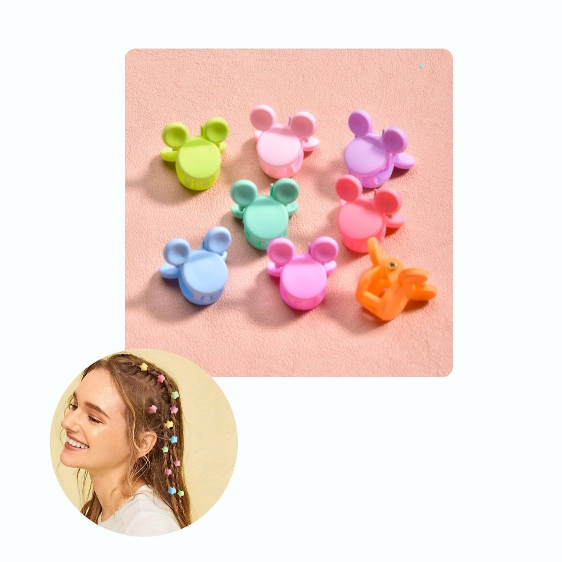 8 Mini Pinces À Cheveux Lapin