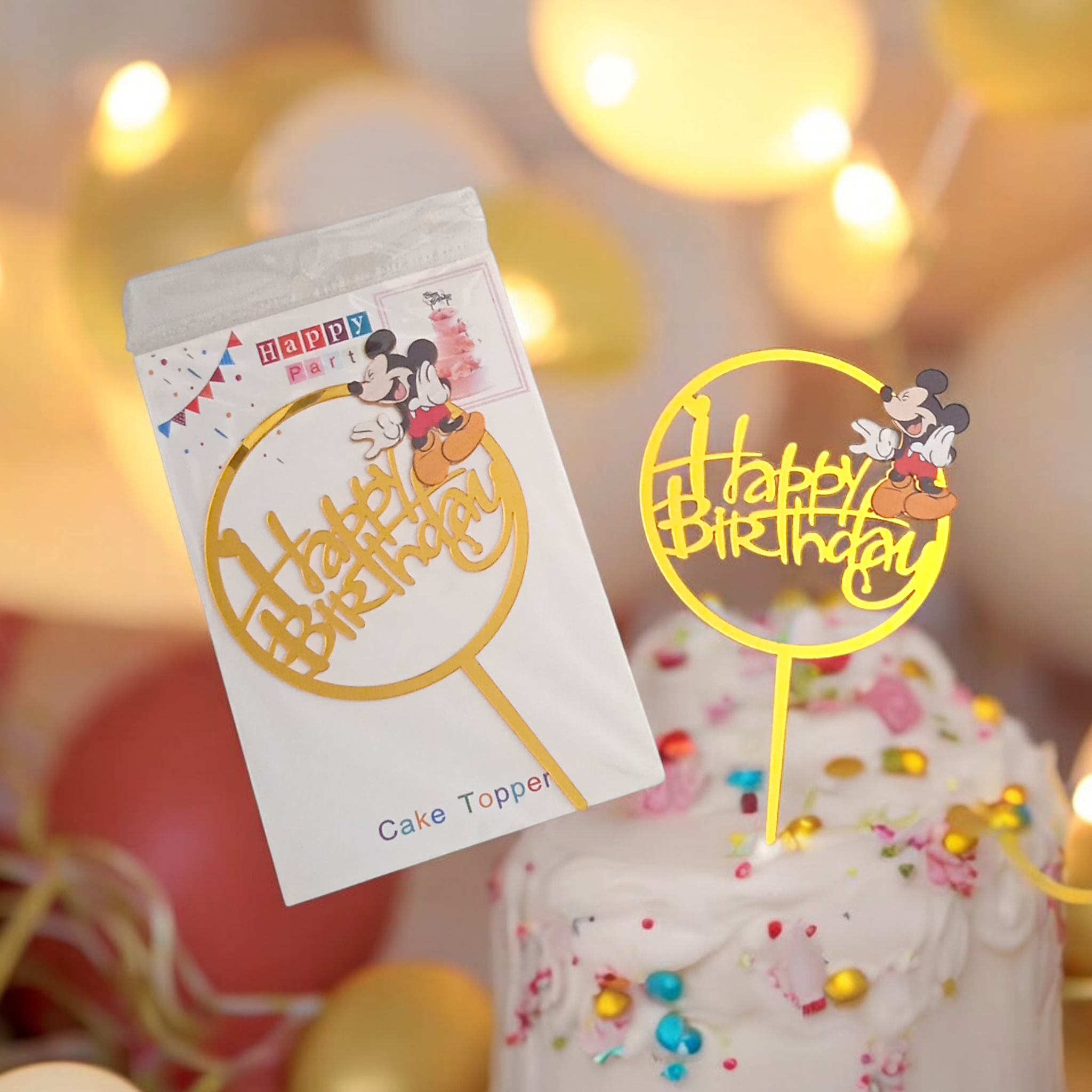 Anniversaire Gâteau Topper Mickey