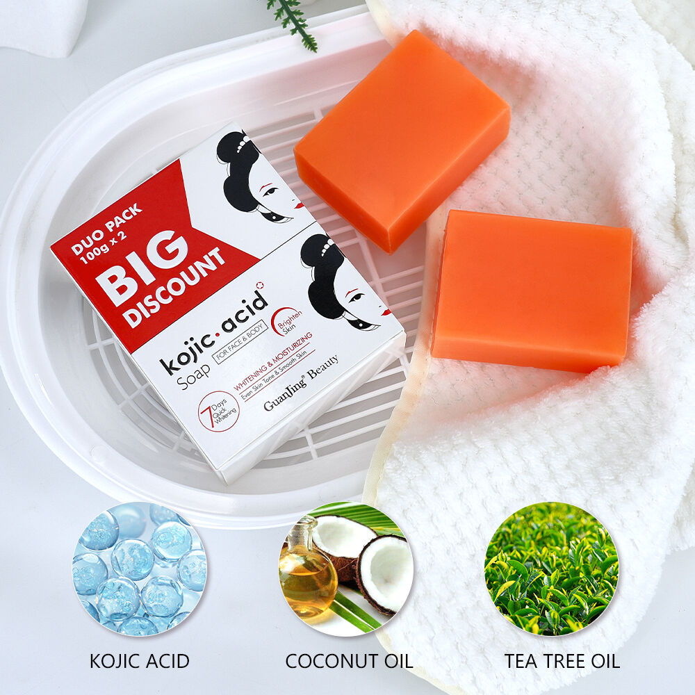 Savon Acide Kojique Duo Pack 2x100g – Anti-taches & Éclat Du Teint Visage & Corps thumbnail 3