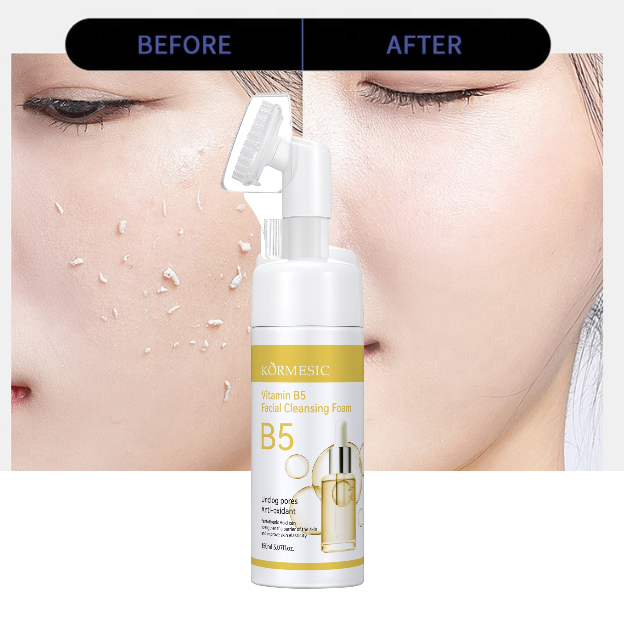 Mousse Nettoyante Visage Vitamine B5 – Nettoyage Hydratant & Anti-impuretés  thumbnail 3