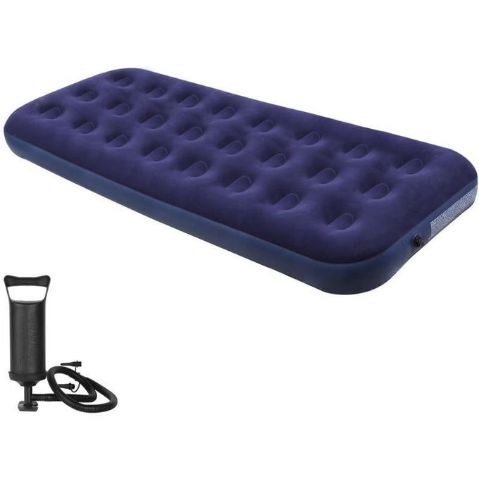 Lit Gonflable Une Place Avec Pompe Manuelle