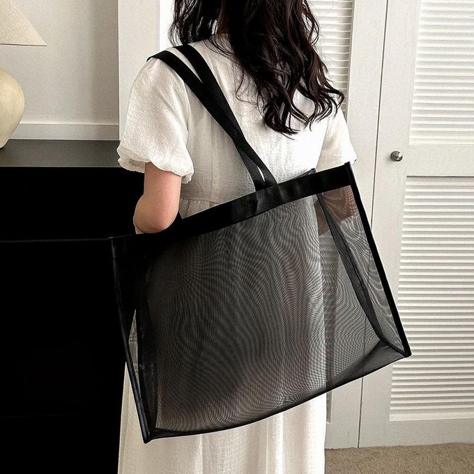 Sac De Plage En Maille Pour Femme, Grand Sac De Voyage Familial