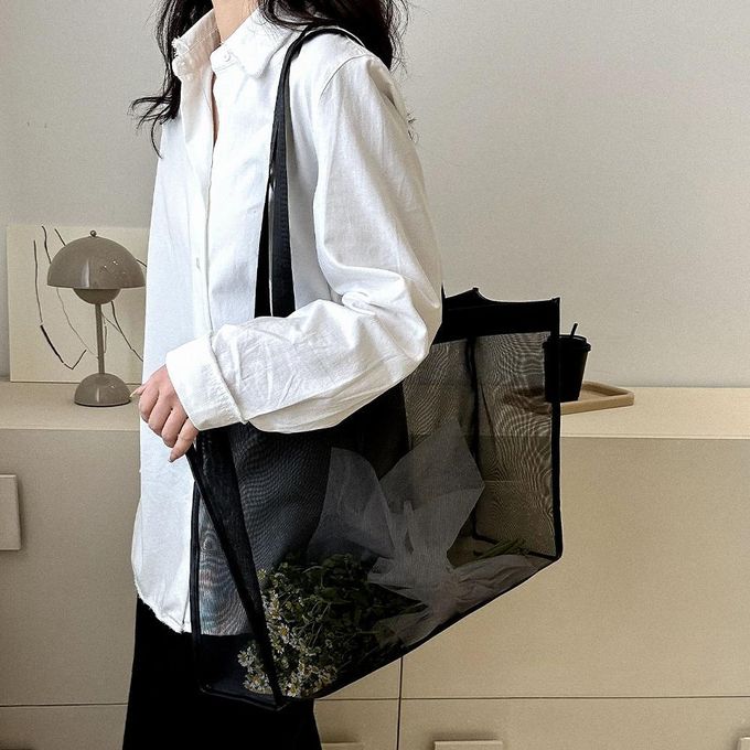 Sac De Plage En Maille Pour Femme, Grand Sac De Voyage Familial