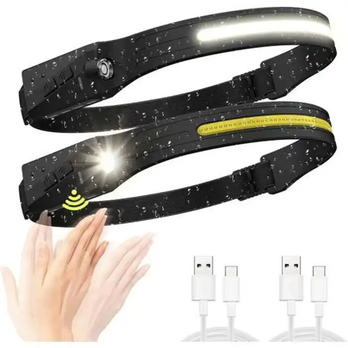 Lampe Frontale Modèle Cob Led 5 Modes