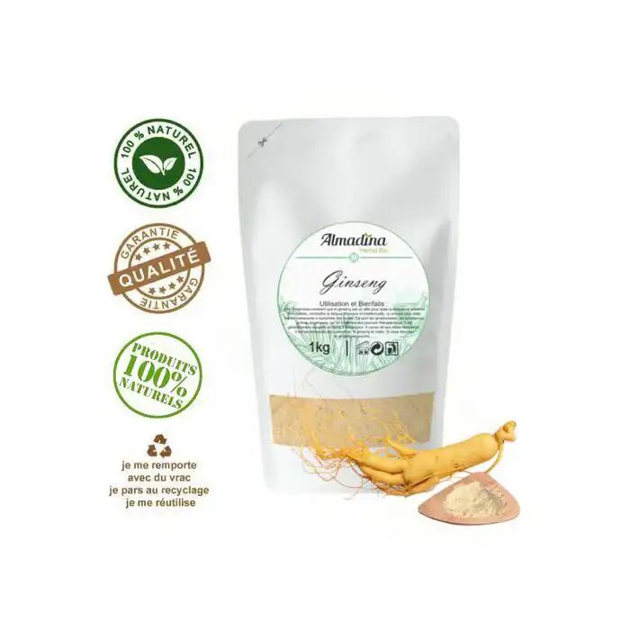 Ginseng Blanc En Poudre - Performance Physique Et Mental