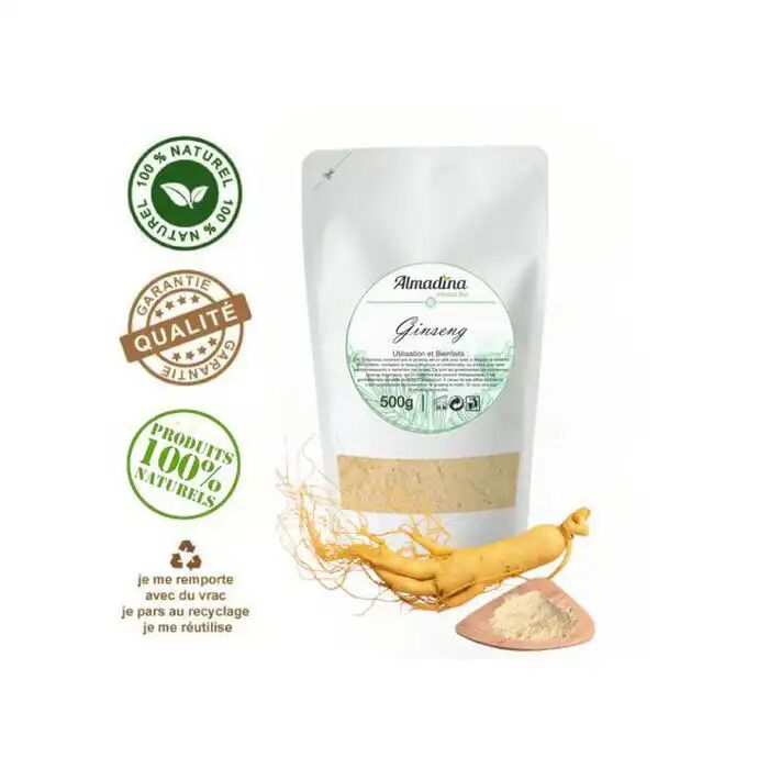 Ginseng Blanc En Poudre - Performance Physique Et Mental