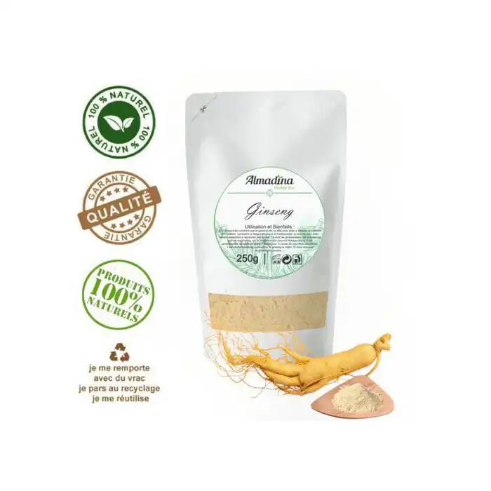 Ginseng Blanc En Poudre - Performance Physique Et Mental